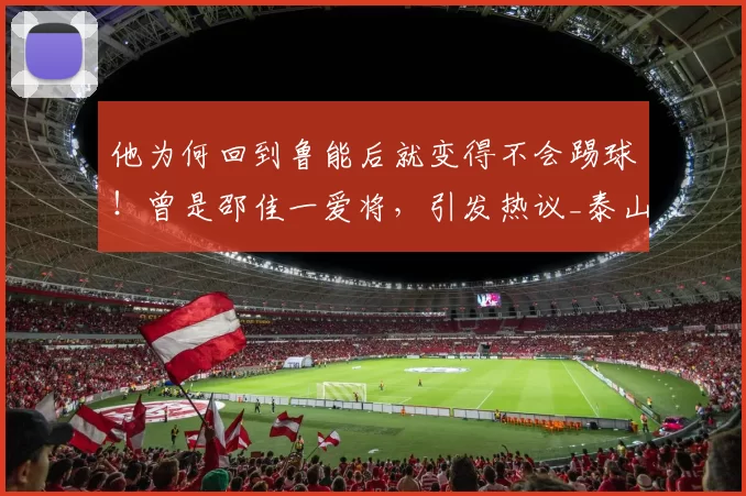 他为何回到鲁能后就变得不会踢球！曾是邵佳一爱将，引发热议_泰山队_刘愚_本赛季